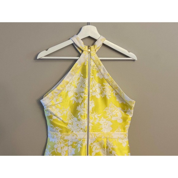 Alexis Solana Yellow Jacquard Mini Dress - Picture 6 of 11